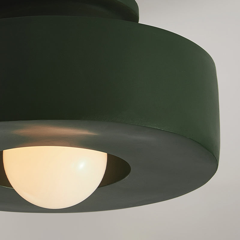 Drum Shape LED Ceiling Flush Contemporary 1 - Light Flush Mount
