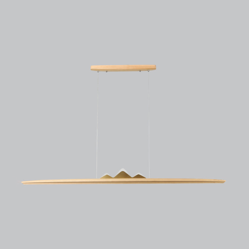 Modern Style Pendant Lighting Fixtures Wooden Shade Island Lighting Ideas for Kitchen