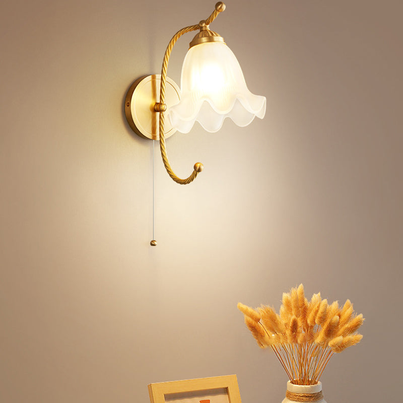 Modern Wall Light Sconce Vintage Glass Wall Light Fixture for Bedroom