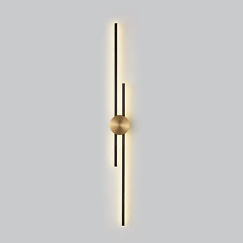 Single Modern Golden/Black Wall Mounted Sconce LED Metal Wall Light for Foyer