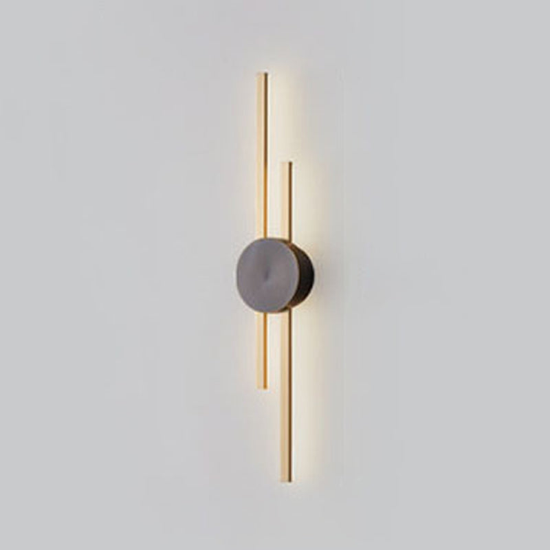 Single Modern Golden/Black Wall Mounted Sconce LED Metal Wall Light for Foyer