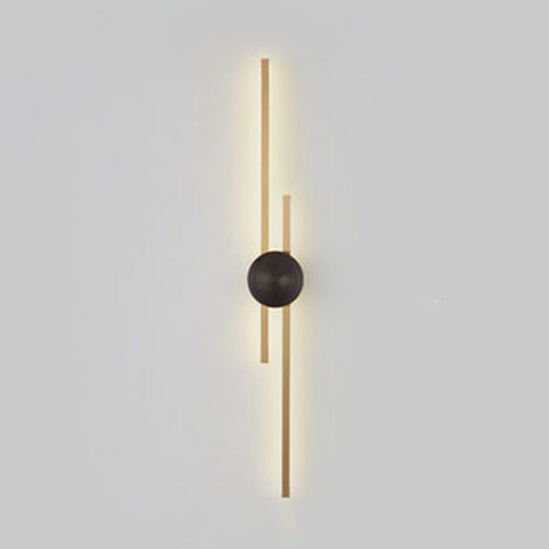 Single Modern Golden/Black Wall Mounted Sconce LED Metal Wall Light for Foyer