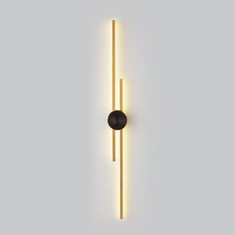 Single Modern Golden/Black Wall Mounted Sconce LED Metal Wall Light for Foyer