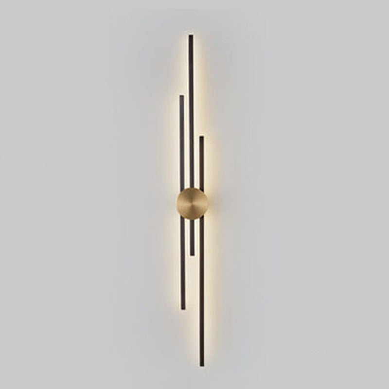 Single Modern Golden/Black Wall Mounted Sconce LED Metal Wall Light for Foyer