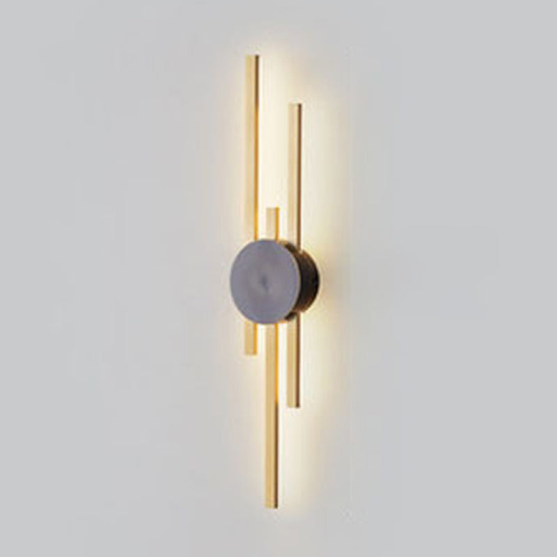 Single Modern Golden/Black Wall Mounted Sconce LED Metal Wall Light for Foyer