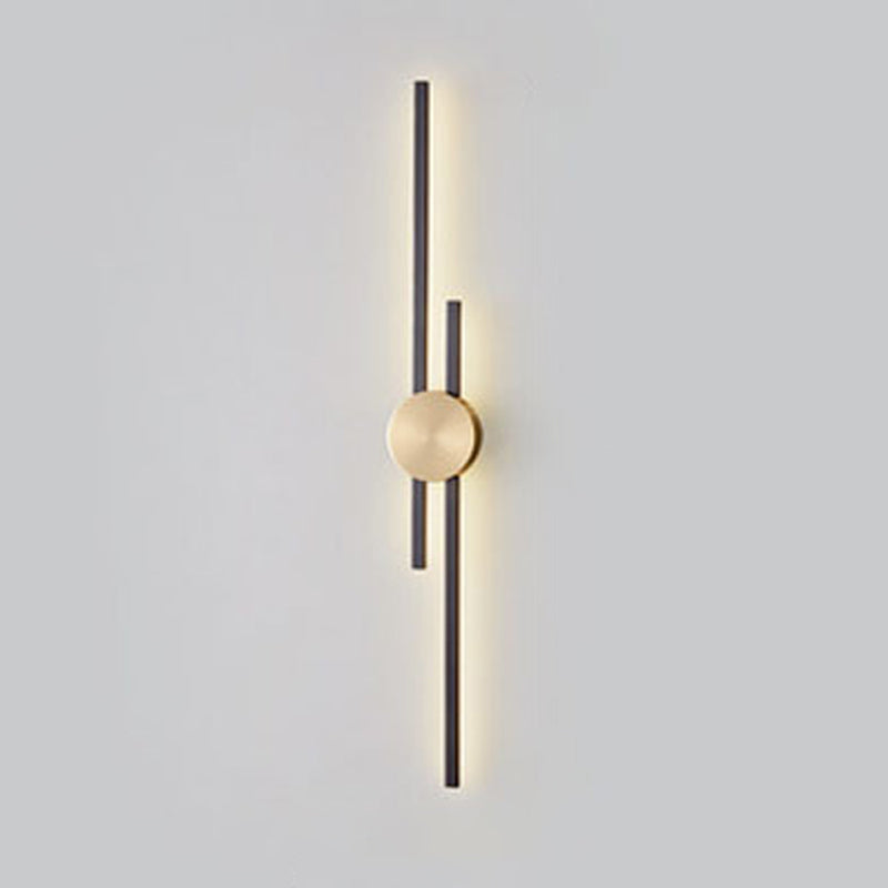 Single Modern Golden/Black Wall Mounted Sconce LED Metal Wall Light for Foyer