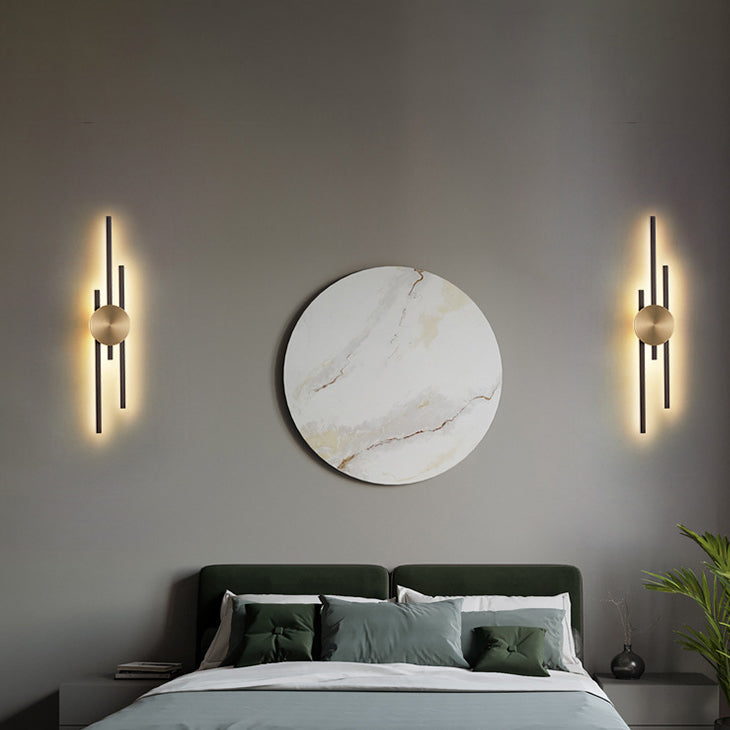 Single Modern Golden/Black Wall Mounted Sconce LED Metal Wall Light for Foyer