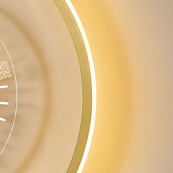 Modern Clock Shape Wall Light Fixtures Metal Wall Light Sconces for Living Room