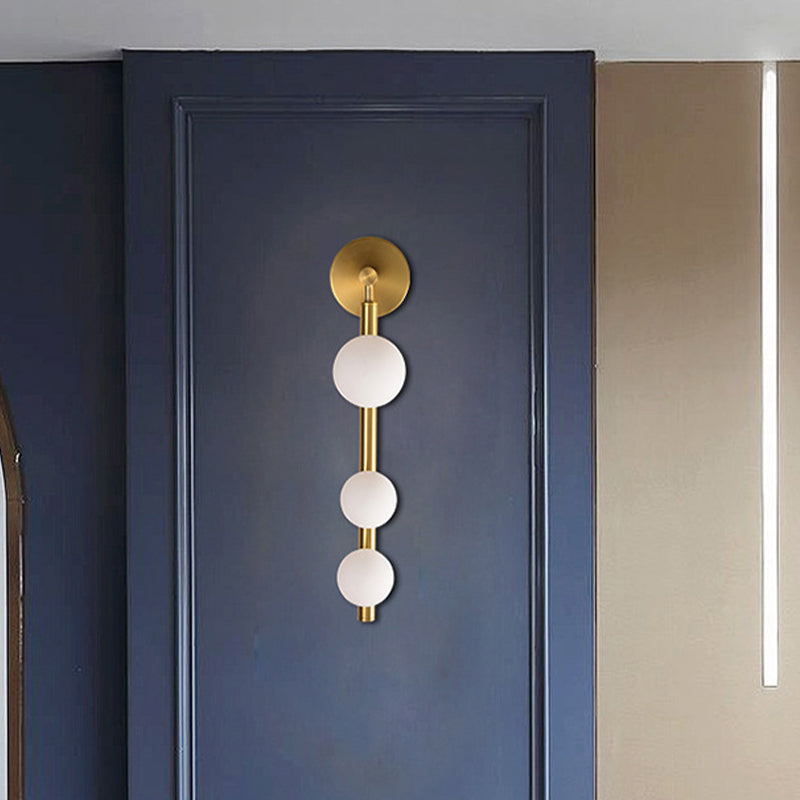 Nordic Style Vanity Light Ball Shape Vanity Lamp with Glass Shade for Shower Room