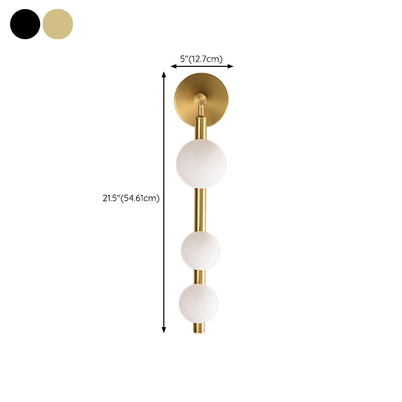 Nordic Style Vanity Light Ball Shape Vanity Lamp with Glass Shade for Shower Room