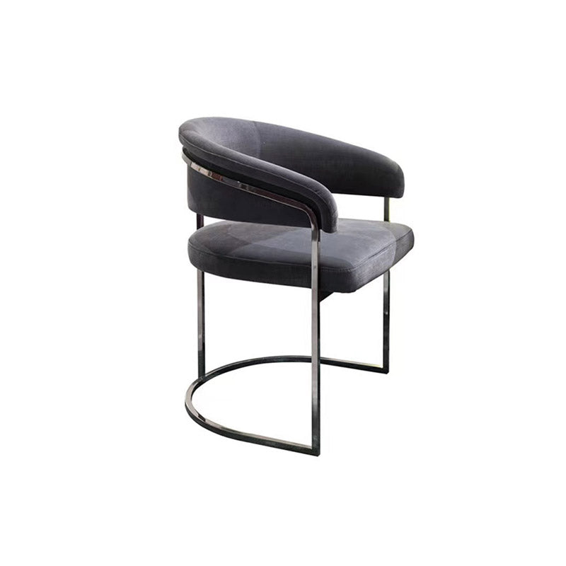 Glam Style Dining Chair Upholstered Arm Chair for Dining Room