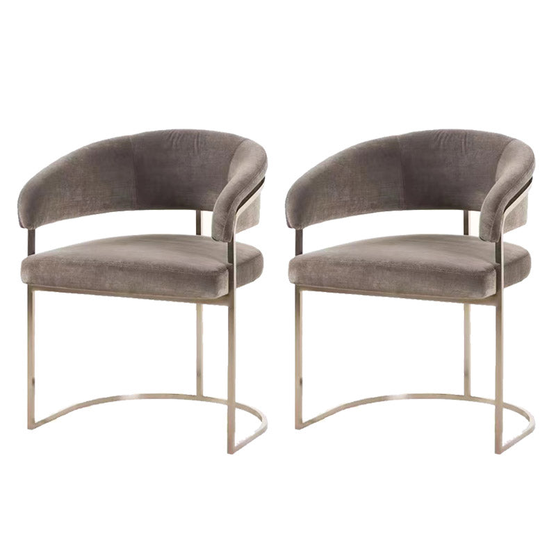 Glam Style Dining Chair Upholstered Arm Chair for Dining Room