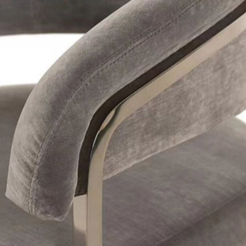 Glam Style Dining Chair Upholstered Arm Chair for Dining Room