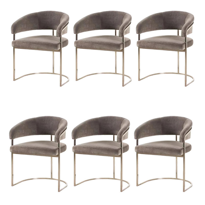Glam Style Dining Chair Upholstered Arm Chair for Dining Room