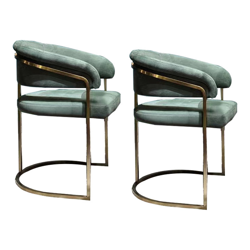 Glam Style Dining Chair Upholstered Arm Chair for Dining Room
