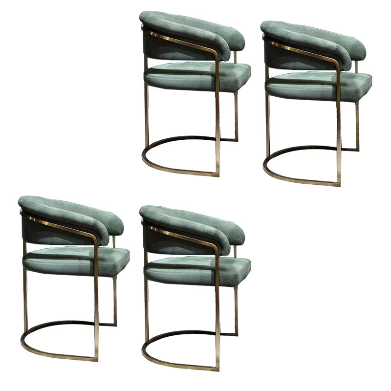 Glam Style Dining Chair Upholstered Arm Chair for Dining Room