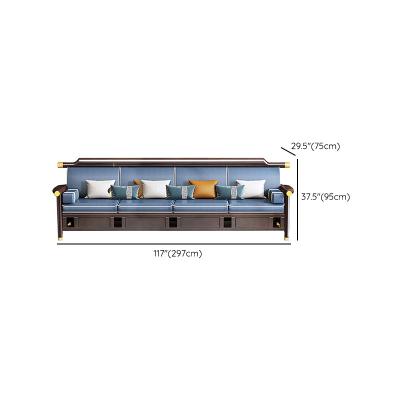 Contemporary Style Wood Frame Faux Leather Sofa For Living Room