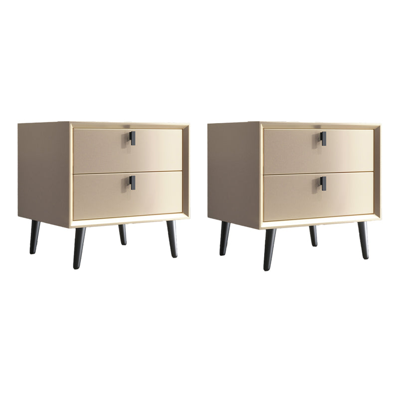 Contemporary Bed Nightstand Solid Wood Night Table with Drawers