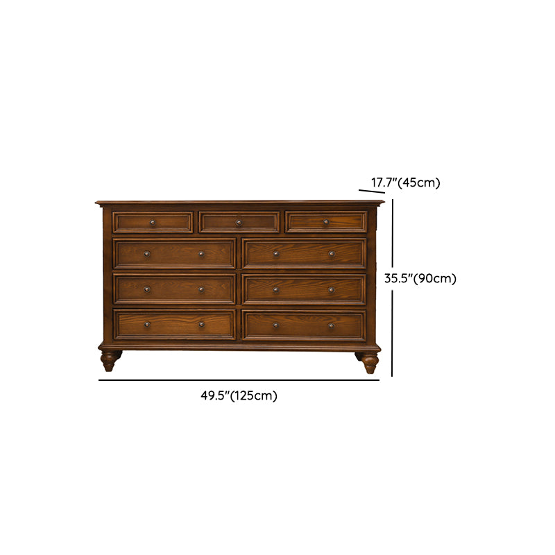 Modern Storage Chest Dresser Solid Wood Storage Chest with Drawers