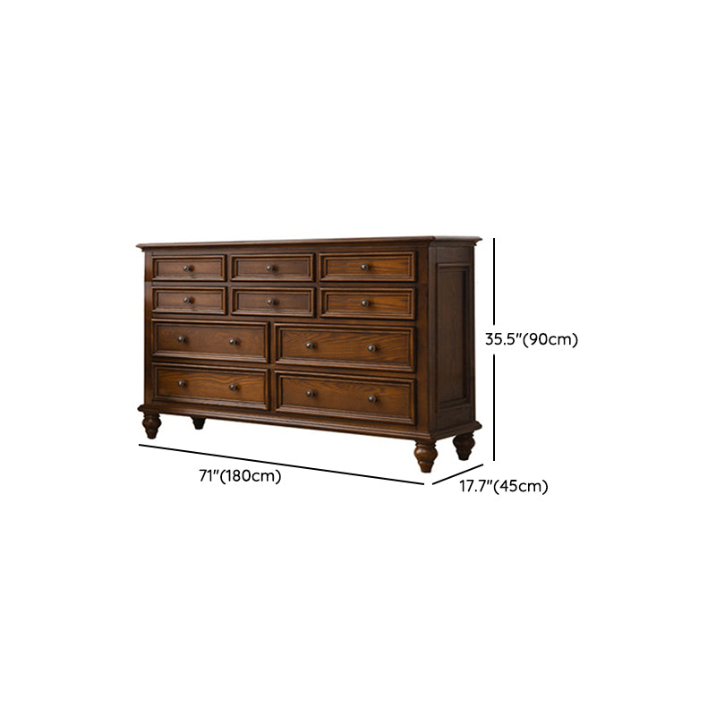 Modern Storage Chest Dresser Solid Wood Storage Chest with Drawers