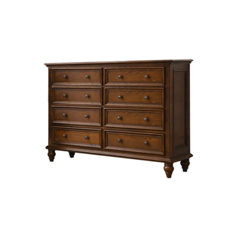 Brown Storage Chest Dresser Modern Storage Chest with Drawers