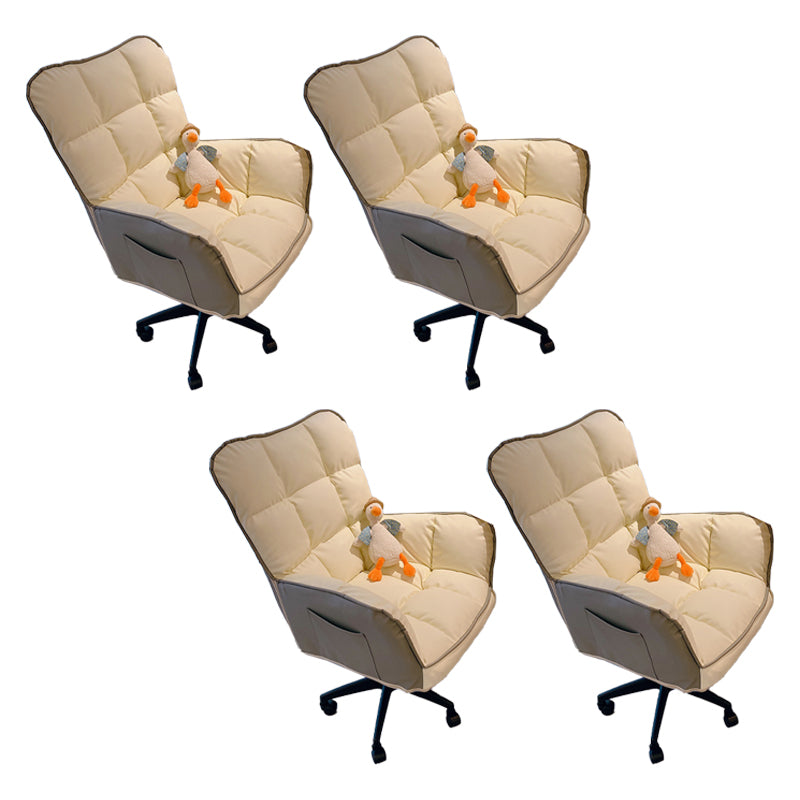 Modern No Distressing Office Chair Armless Ergonomic Chair with Wheels