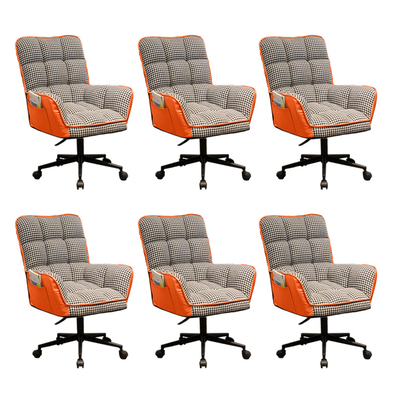 Modern No Distressing Office Chair Armless Ergonomic Chair with Wheels