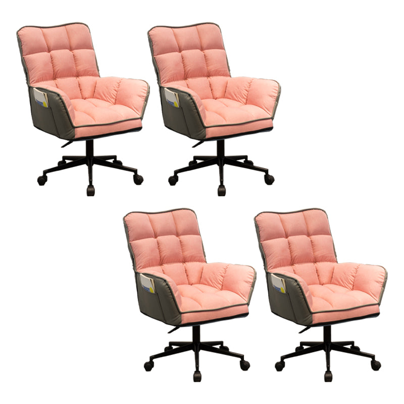 Modern No Distressing Office Chair Armless Ergonomic Chair with Wheels