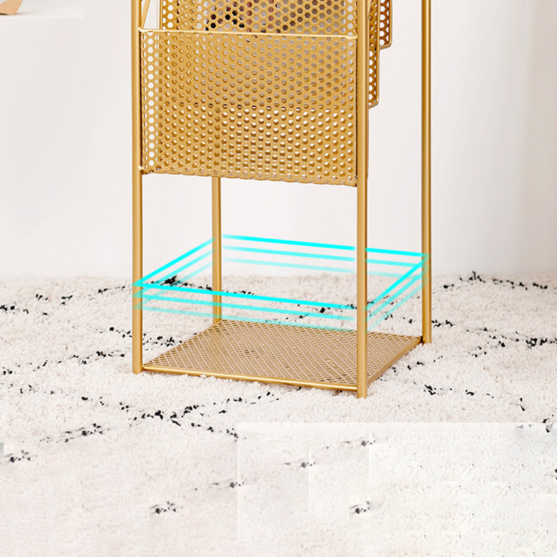 Modern Style Vertical Metal Bookshelf Closed Back Bookcase with Shelves