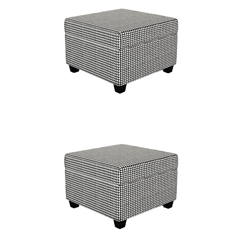 Contemporary Storage Ottomans Square Leather Storage Ottomans with Legs