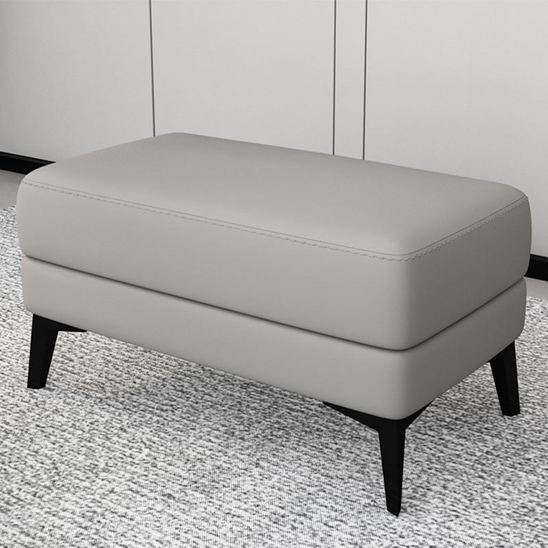 Modernism Leather Storage Ottomans Rectangle Storage Ottomans with Legs for Living Room