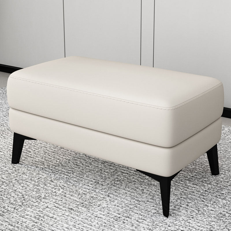 Modernism Leather Storage Ottomans Rectangle Storage Ottomans with Legs for Living Room