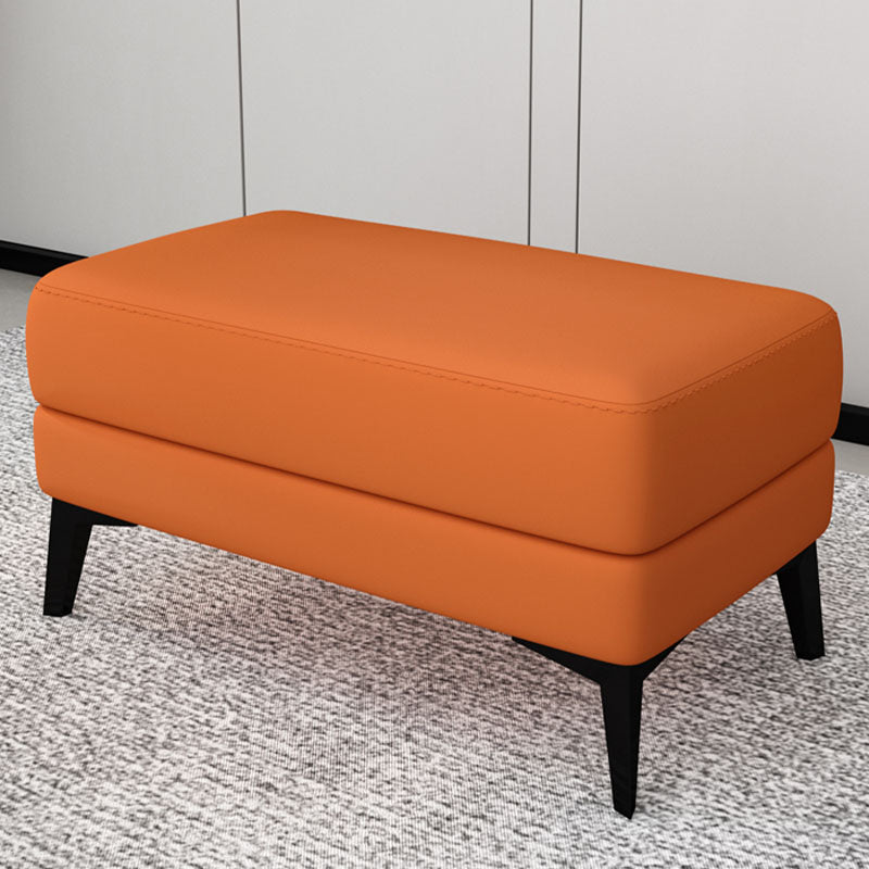 Modernism Leather Storage Ottomans Rectangle Storage Ottomans with Legs for Living Room