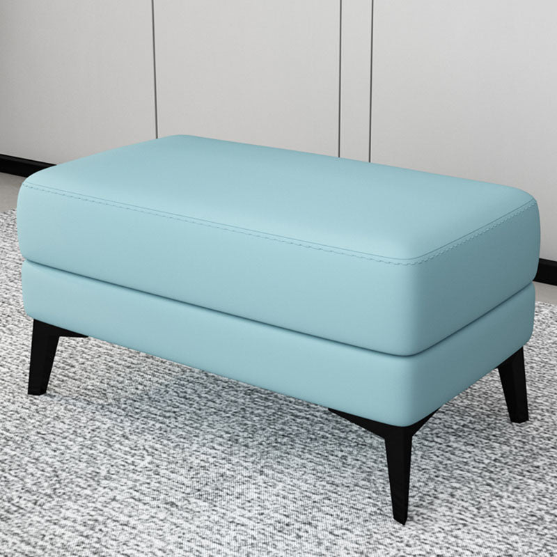 Modernism Leather Storage Ottomans Rectangle Storage Ottomans with Legs for Living Room