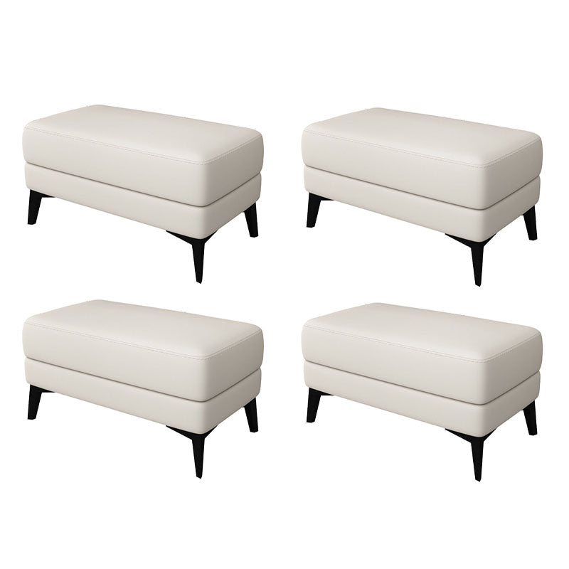 Modernism Leather Storage Ottomans Rectangle Storage Ottomans with Legs for Living Room