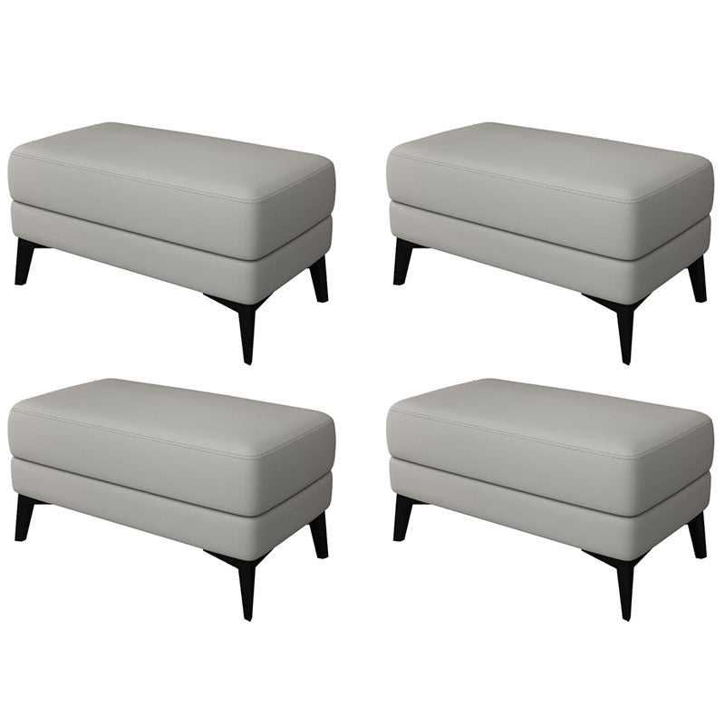 Modernism Leather Storage Ottomans Rectangle Storage Ottomans with Legs for Living Room