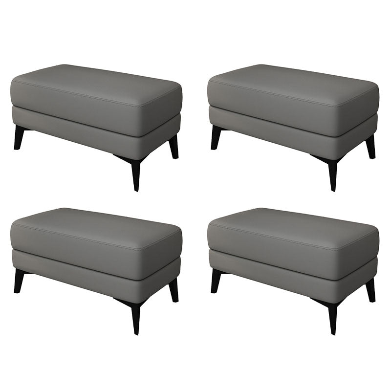 Modernism Leather Storage Ottomans Rectangle Storage Ottomans with Legs for Living Room