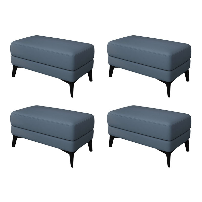 Modernism Leather Storage Ottomans Rectangle Storage Ottomans with Legs for Living Room