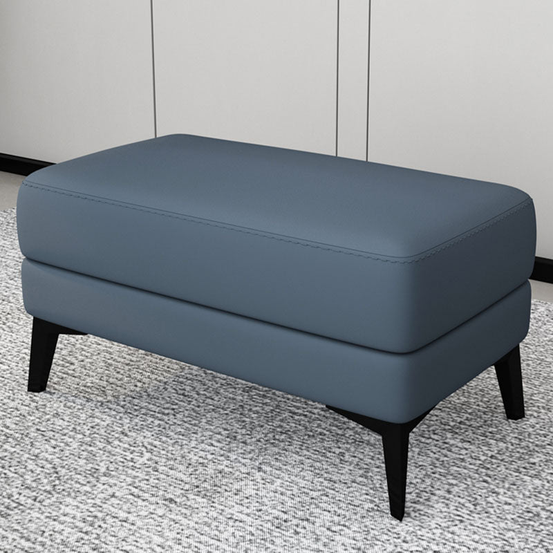 Modernism Leather Storage Ottomans Rectangle Storage Ottomans with Legs for Living Room