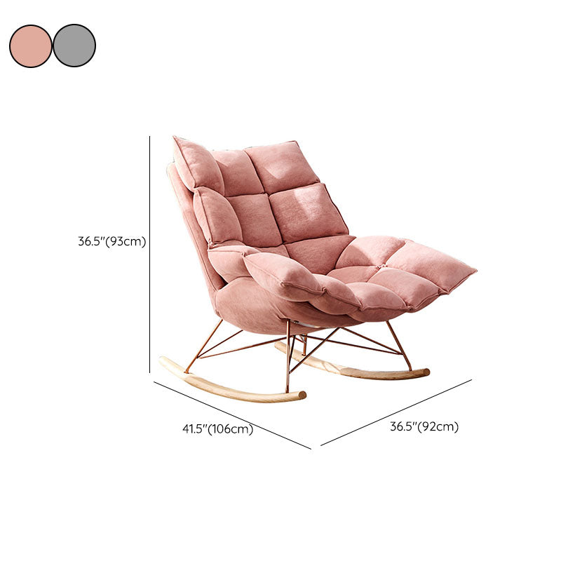 Glam Style Indoor Rocking Chair Mother Feeding Sofa Rocking Chair with Ottoman