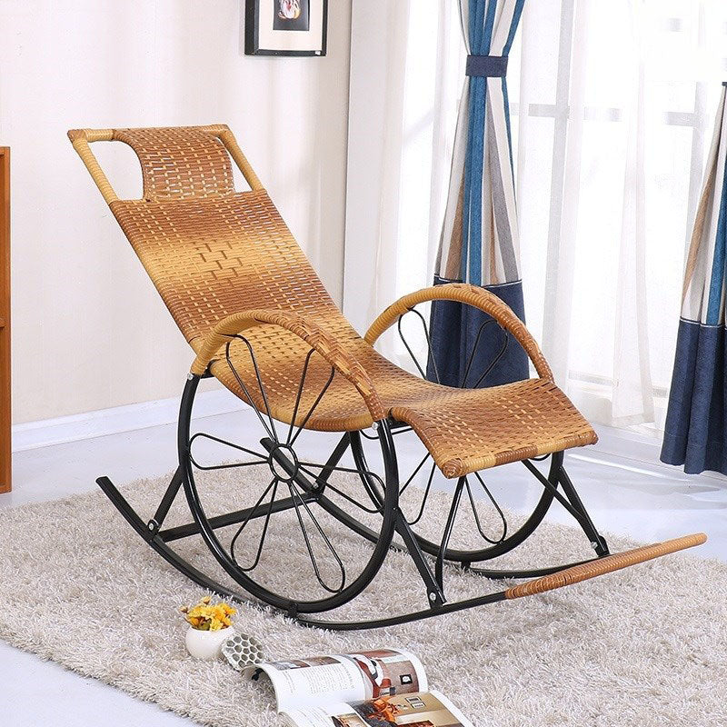 Living Room Leisure Iron Base Lazy Chair Family Single Rocking Chair