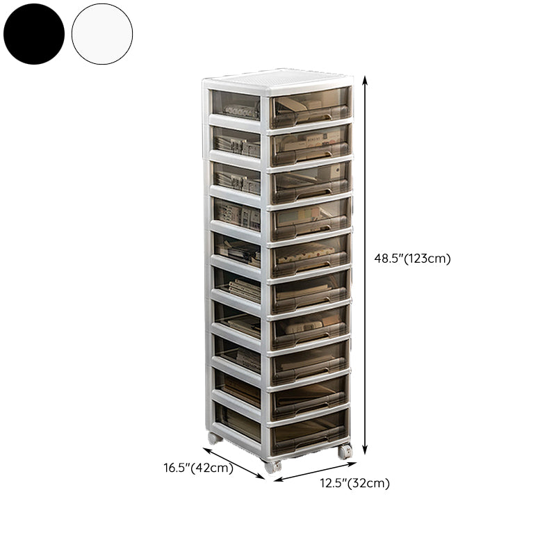 Vertical Transparent Filing Cabinet Contemporary Plastic Drawers File Cabinet