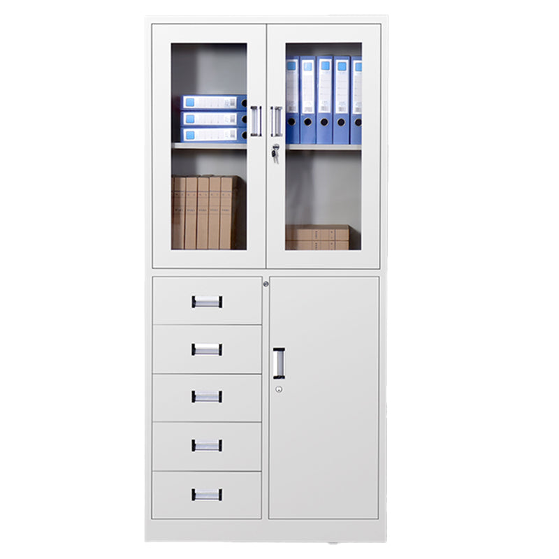 Contemporary Glass Storage File Cabinet Shelves Locking File Cabinet