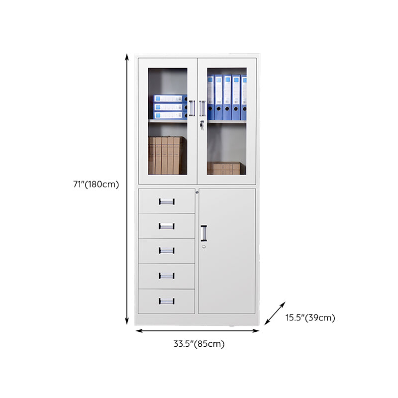 Contemporary Glass Storage File Cabinet Shelves Locking File Cabinet