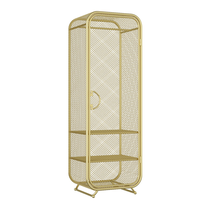 Bedroom Metal Wardrobe Cabinet Industrial Storage Cabinet with Garment Rod