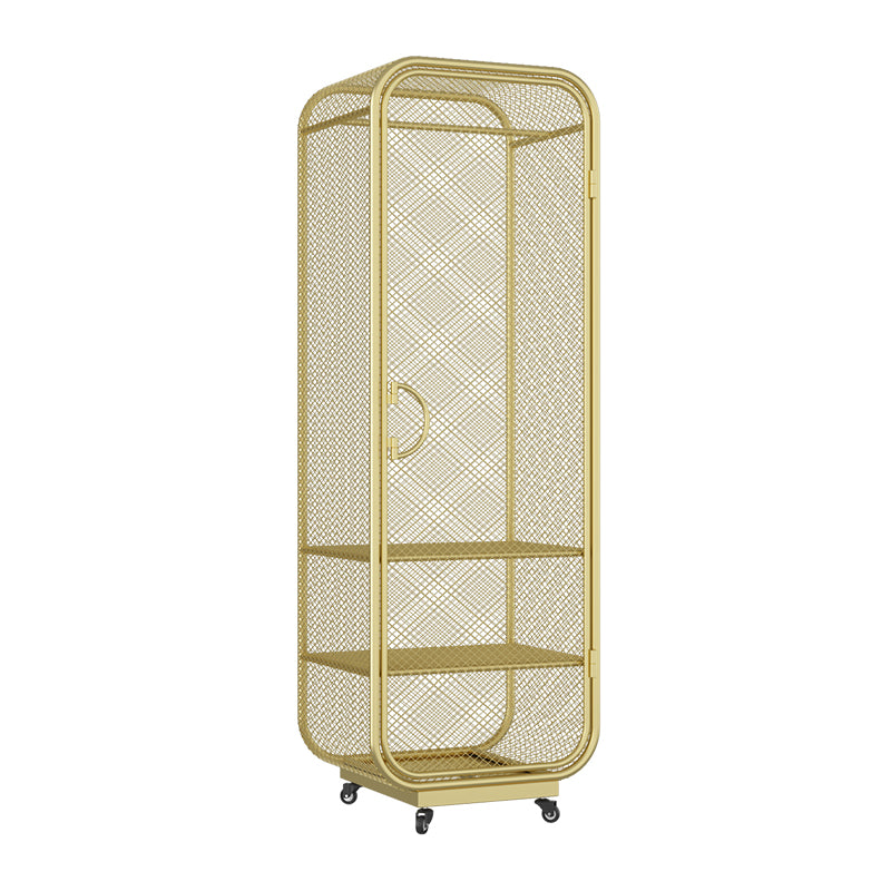 Bedroom Metal Wardrobe Cabinet Industrial Storage Cabinet with Garment Rod