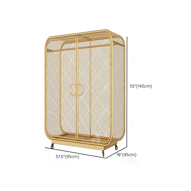 Metal Storage Cabinet Industrial Wardrobe Armoire with Garment Rod