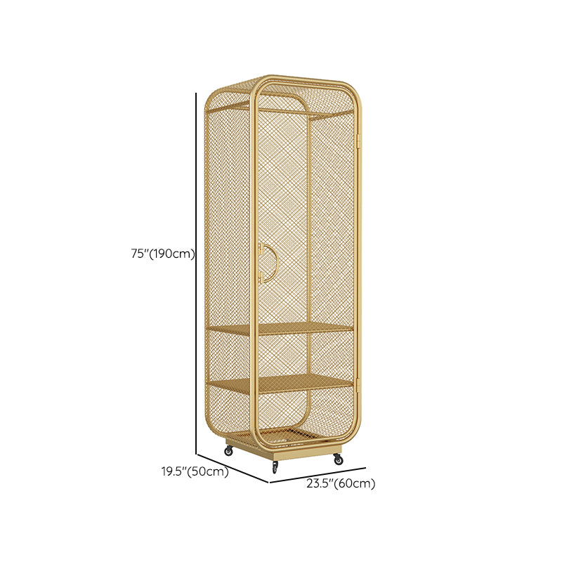 Metal Storage Cabinet Industrial Wardrobe Armoire with Garment Rod
