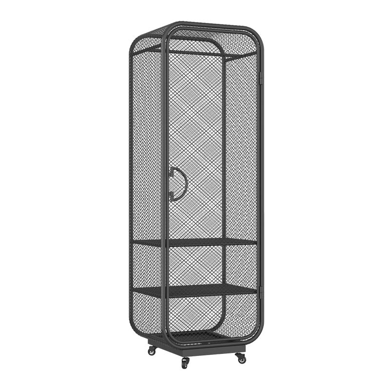 Metal Wardrobe Industrial Style Bedroom Rectangular Wardrobe Closet