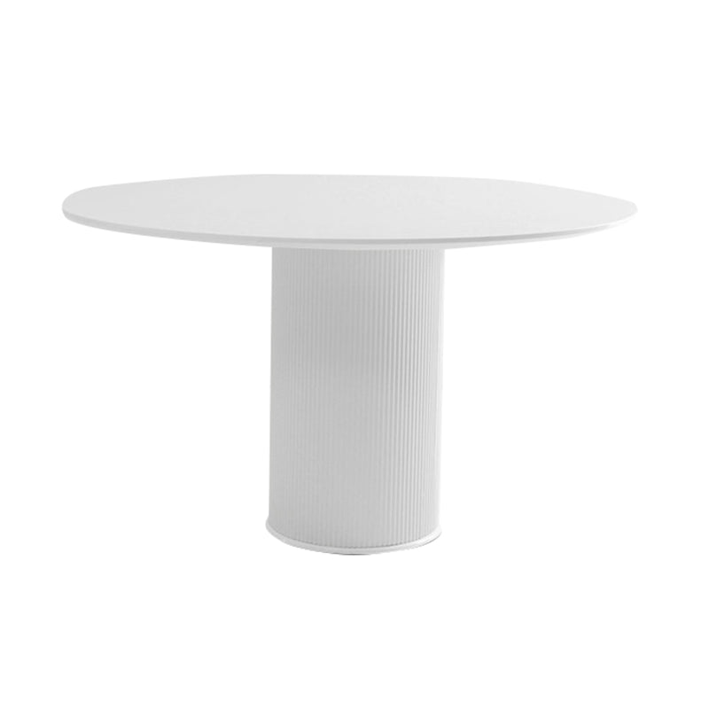 Modern Round Dining Table for 2 Persons Wooden Pedestal Base